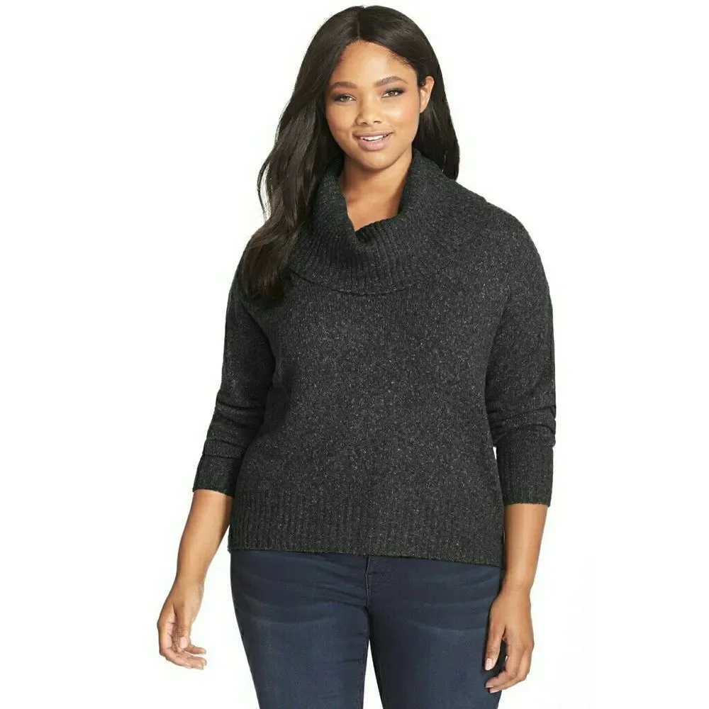 New! MICHAEL KORS Women's Wool-Blend Cowlneck Sweater Plus Size 0X